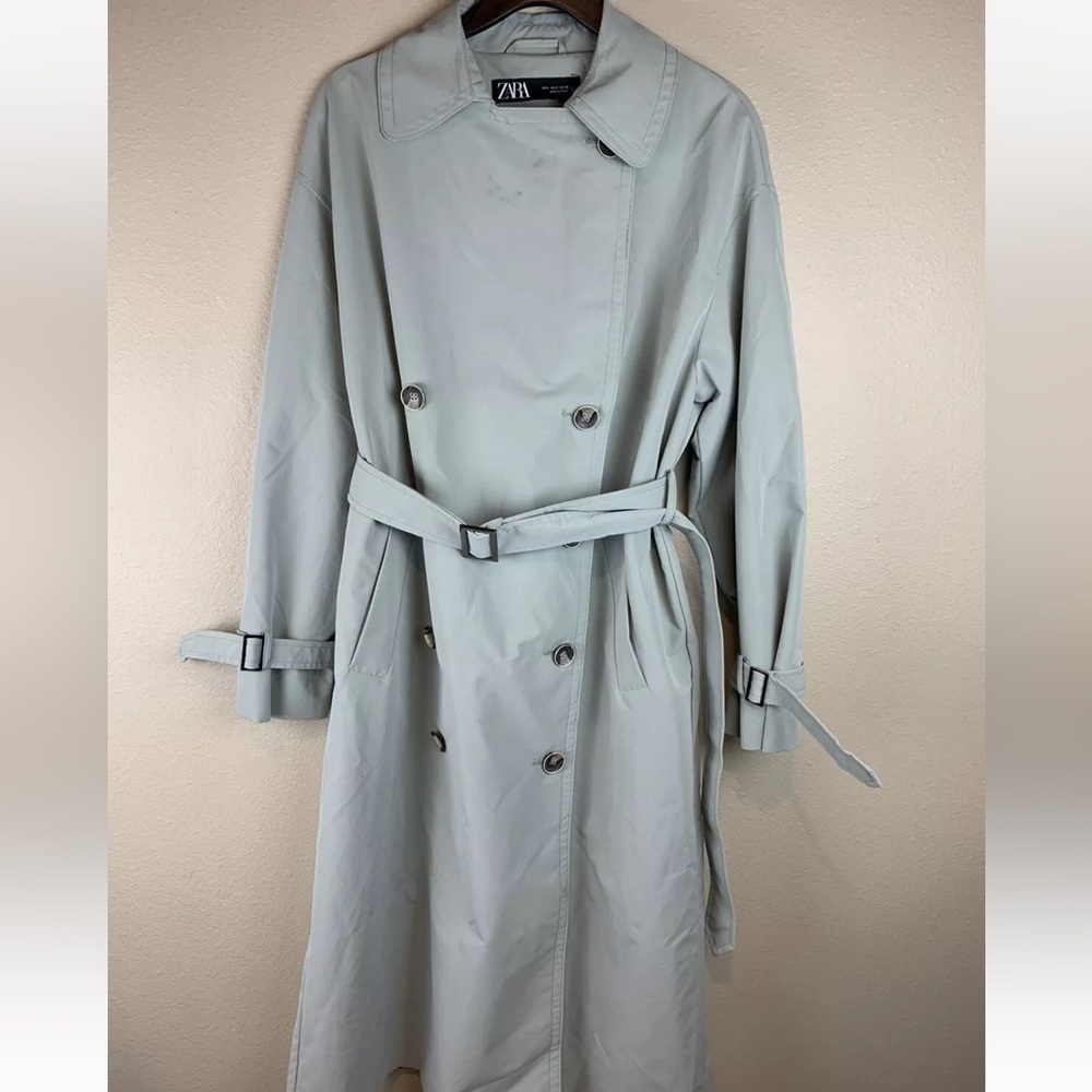 Zara Green Trenchcoat New With Out Tag Size Small